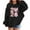 Black, variant on WOYY Toddler Girl's 2026 New Year Hoodie Loose Fit Comfy Hooded Sweatshirt, Sizes 2-3T
