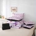 thumbnail image 6 of Homewish Boho Butterfly 7-Piece Twin Bedding Sets,Rustic Flower Bedding Comforter Set,Pink Purple Sheet Sets For Girls Kids,Luxury Bedroom Decor Reversible, 6 of 8