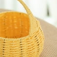 thumbnail image 7 of Wickerwise Hand-Woven Easter Bunny Ear Basket with Handle – Multi-Purpose Paper Rope Wicker Basket for Easter Egg Hunts, Picnics, Flower Arrangements, Food Storage, Party, and Home Decor, Yellow, 7 of 7