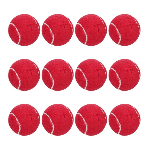 Uxcell 12 Pcs Precut Walkers Tennis Balls, Universal Precut Glide Ball Walkers Accessories Glides for Furniture Legs and Floor Protection, Red