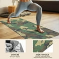 thumbnail image 4 of Green Brown Camo Classic Pattern Hot Yoga Mat Towel Non Slip for Hot Yoga - Quick-Drying Yoga Mat Cover with 4 Corner Pockets with Travel Bag - Hot Yoga Towel Non Slip 70"x26", 4 of 6