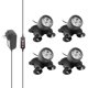 thumbnail image 1 of Leyfeng 4PCS 4 LEDs RGB Lámpara de buceo subacuática con Control remoto, 1 of 8