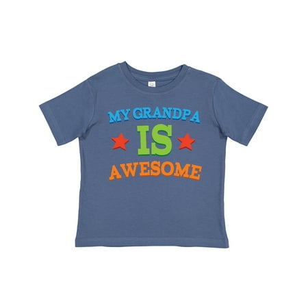 

Inktastic Grandpa is Awesome Gift Toddler Boy or Toddler Girl T-Shirt
