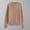 Khaki women's ribbed knit pullover a1, variant on thefmos Women's Fall Winter High Neck Long Sleeve Ribbed Knit Pullover Tops Casual Basic Sweater Blouses Cozy Warm Tee Shirts for Vacation, Orange M