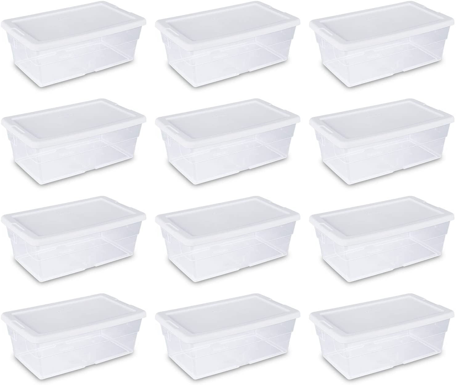 Sterilite 6-Quart Storage Bin Shoe Box - Clear (6)