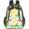 thumbnail image 1 of SKQIT Dinosaur Print Clear Backpack, Heavy Duty PVC Transparent See Through Backpack for Men Women College Work Travel, 1 of 8