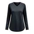 thumbnail image 5 of jjayotai Womens T Shirts Long Sleeve V Neck Basic Tee Curved Hem Tops Casual Loose Fitted Soft Fall Tops Outfits, 5 of 6