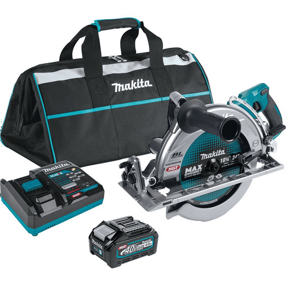 Makita 40V max XGT® Brushless Rear Handle 10-1/4" Circular Saw Kit, AWS® Capable, bag, with one battery (4.0Ah)