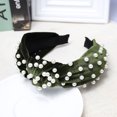 thumbnail image 3 of Minnieouse Diadema con nudo torcido, diadema de perlas elegante, accesorios flexibles para el cabello de boda, diademas para mujeres y niñas, ropa de Accesorio para el cabello Musgo Verde Minnieouse AP010010-11B, 3 of 6