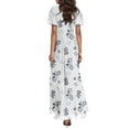thumbnail image 6 of UoCefik Floral Maxi Dresses for Women 2025 Summer Elegant Flutter Sleeve Long Flowy Dresses Trendy V Neck Garden Party Dress White XL, 6 of 8