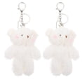 thumbnail image 1 of 2pcs Plush Bear Keychain Stuffed Animal Keychain Key Ring Backpack Bag Hanging Decor, 1 of 7