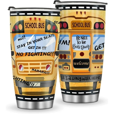 

School Bus Gifts for Bus Driver Birthday Gift for Men Dad Papa from Son Daughter Valentines Day Gifts for Husband from Wife Travel Coffee Cup Gift for Boys Girls Children