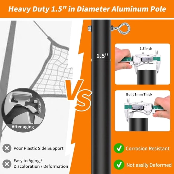 Adjustable Pool Volleyball Net Set with Accessories - Easy Setup & Durable Design