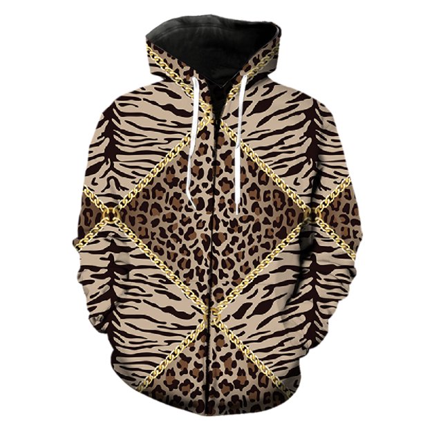 Sudadera con capucha y cremallera con estampado 3D de animales abstractos para hombre, ropa de calle para adolescentes, gran oferta 2024, divertida y genial, estilo Harajuku de manga larga de gran tam
