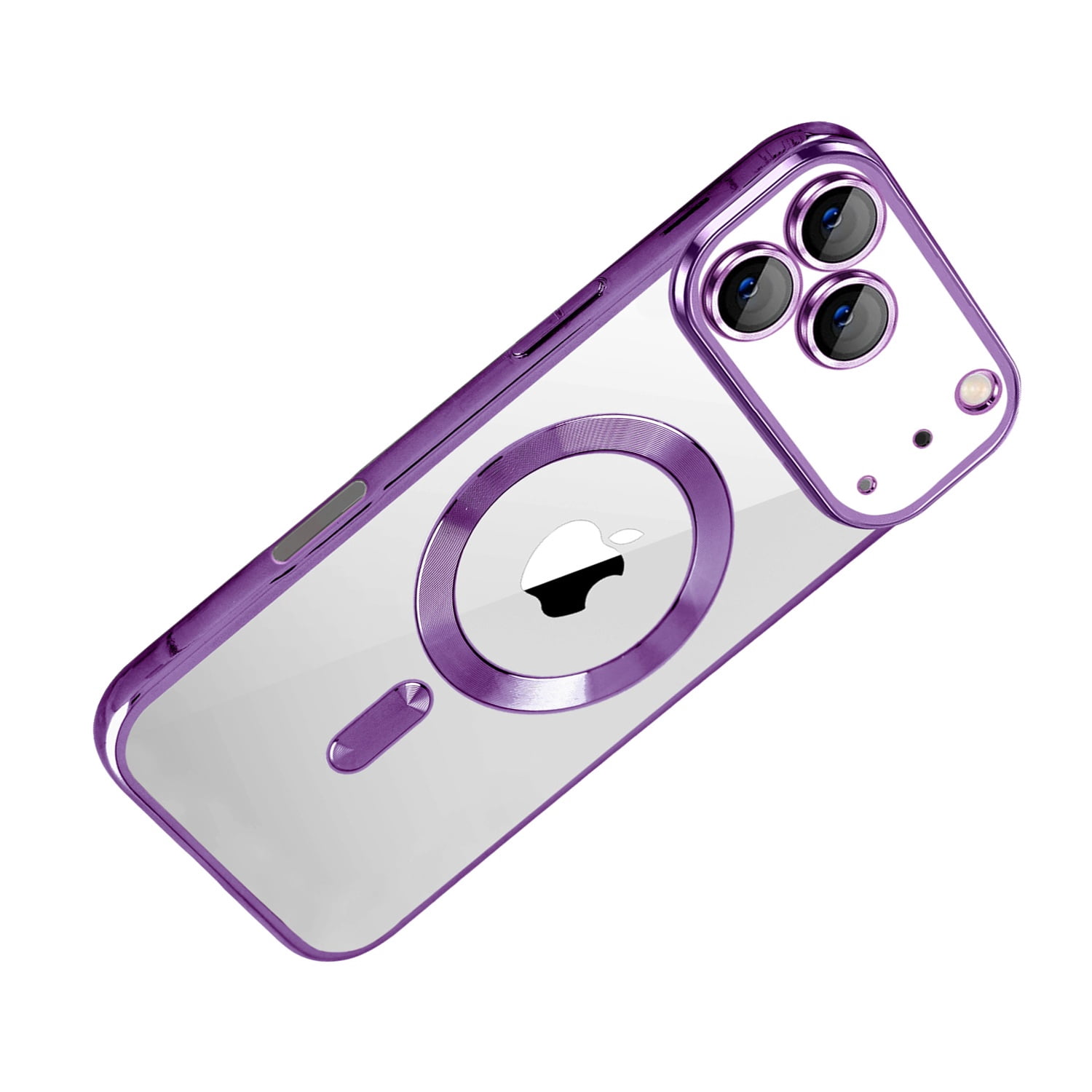 Slim Clear Protective Case with Shiny Finish for iPhone 17 Pro Max - Purple