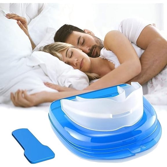 Anti Snoring Device - Mouthpiece Device Mouth Guard - Effective Anti Snore Solution for Men and Women - Customizable Adjustable Comfortable, Blue-s44