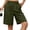 BZ26_Army Green, variant on Shorts for Women Dressy Casual High Waisted Wide Leg Pleated Shorts with Pockets Elastic Waist Knee Length Pants Khaki 2XL