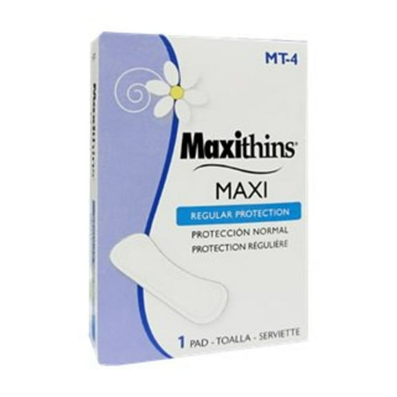 Maxithins #4 Individually Boxed Vended Sanitary Napkins (250/Carton)