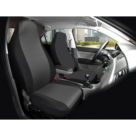 Auto Drive 1-Piece Atlanta Front Car Seat Cover Black/Grey