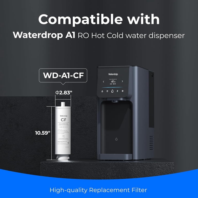 Waterdrop WD-A1-RO Filter, Vervanging voor WD-A1 Omgekeerde Osmose Heet Koud Water Dispenser, 12 Maanden Levenslang