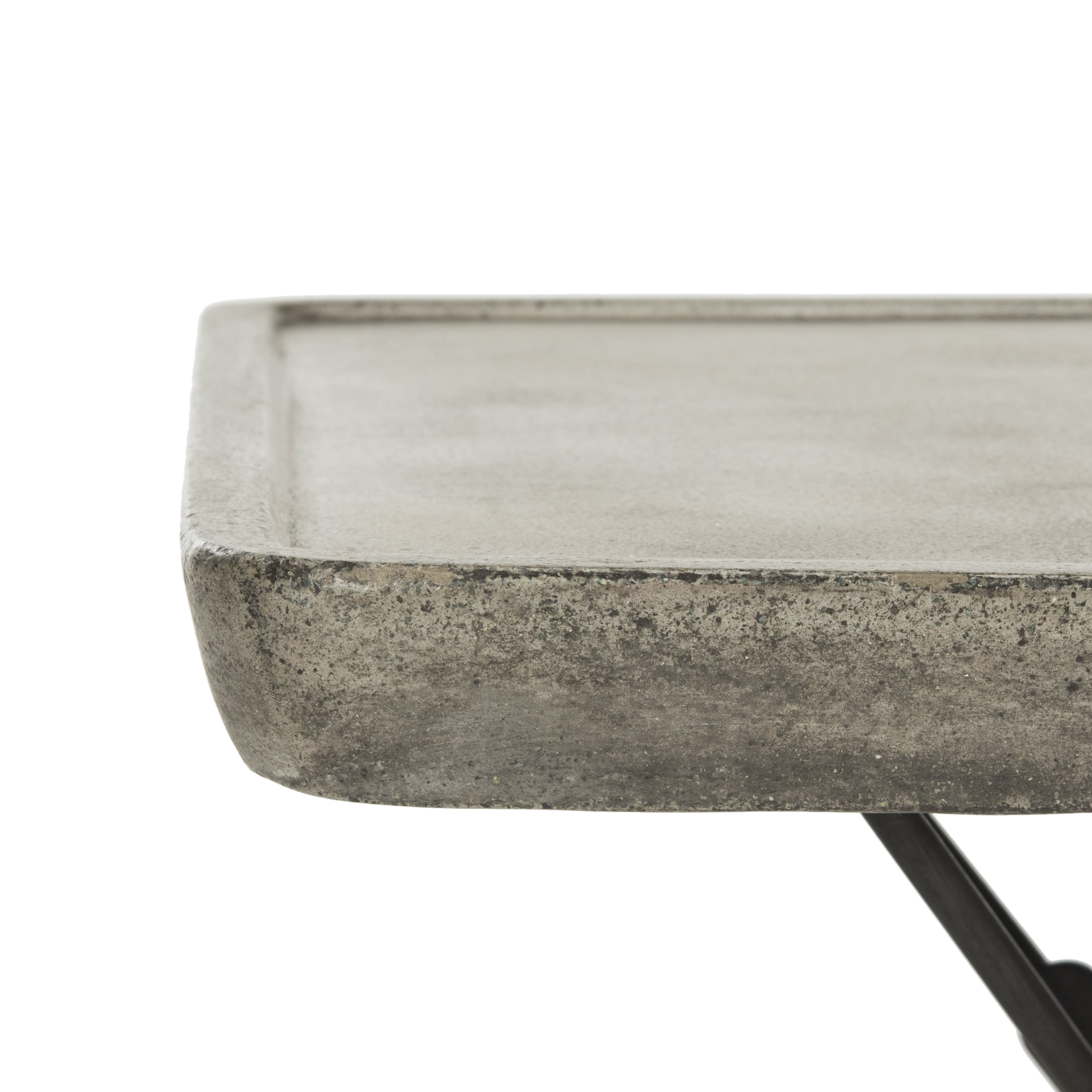Safavieh Delartin Outdoor Modern Concrete Coffee Table - Dark Grey