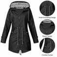 thumbnail image 1 of Womens Waterproof Raincoat Wind Outdoor Jacket Forest Coat, 1 of 1