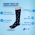 thumbnail image 4 of Calcetines para hombre de vestir. Hechos de algodón. Azul #1.  6 pares, 4 of 7