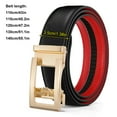 thumbnail image 4 of Men's Leather Casual Belt,Women's Belt Decorative,Automatic Leather Belt Adjustable Comfort Click Buckle Belts for Dress Business Suit (5 Size), 4 of 7