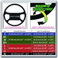 thumbnail image 2 of Universal Car Steering Wheel Cover Genuine Leather Stitch On Wrap (Size M, Blue), 2 of 7