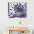 thumbnail image 2 of EastSmooth Lavender Canvas Wall Art Country Lavender Flower Butterfly Candle Wall Decor Purple Floral Farmhouse Pictures Painting Prints Framed Artwork Decor for Bathroom Bedroom Living Room, 2 of 4