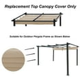 thumbnail image 5 of Unique Choice Replacement Pergola Canopy Cover Top Fabric Suitable for 10' x 10' Pergola,Khaki, 5 of 5