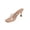 Beige, variant on Women's Clear Square Open Toe High Heel Sandals Fashion Slip On Backless Crystal Stiletto Heel Slide Sandals Sexy Wedding Party Prom Dress Shoes