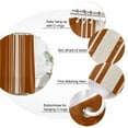 thumbnail image 6 of Burnt Orange Beige Striped Waterproof Fabric Shower Curtain,Modern Farmhouse Retro Lines Waterproof Fabric Shower Curtain for Bathroom Curtains Bathtubs Shower Curtains with 12 Hooks Standard 66x72, 6 of 8