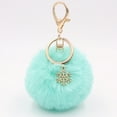 thumbnail image 5 of Naierhg Snowflake Fluffy Pompom Ball Key Chain Ring Holder Car Bag Ornament Keychain, 5 of 8