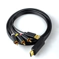 thumbnail image 2 of JingHua HDMI-3RCA Câble de Conversion HDMI vers 3RCA, Projecteur TV Décodeur AV Lotus, 1m, 2m, 3m, 5m, 2 of 9