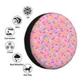 thumbnail image 4 of Fotbe Pink Donut Funda de Llanta de Repuesto con Estampado, Engrosada, Ajuste Universal para Jeep, Remolque, RV, SUV, Camión-14 inch, 4 of 6