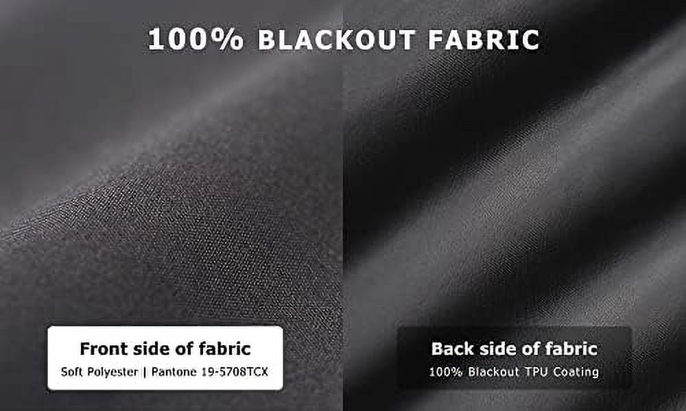 100% Blackout Roller Shades, No Tools No Drill Cordless Blinds for Windows, Thermal Insulated UV Protection Privacy Window Shades for Bedroom (48''W x 72''H, Black)