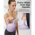 thumbnail image 4 of YOTTOY 15 lb Soft Kettlebell — Purple, Anti-Slip Grip,Weight for Home Workouts,Safety Guaranteed, 4 of 8