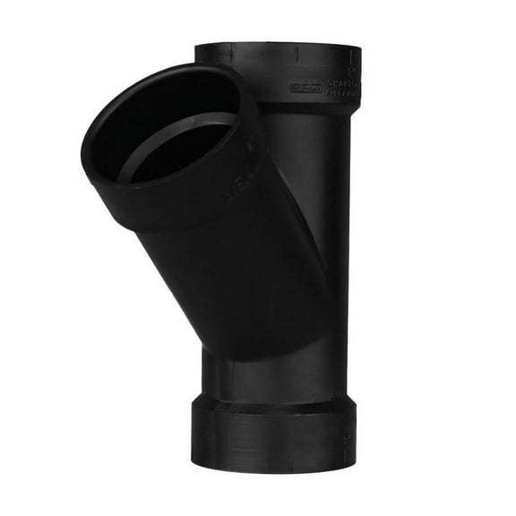 Charlotte Pipe 2 In. Hub x Hub x Hub ABS Wye ABS 00600 0800HA
