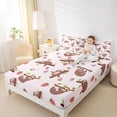 thumbnail image 4 of Castle Fairy Kawaii Sloth 4 Pieces Queen Sheet Sets for Boys Girls,Cute Fruit Animal Ultra Soft Flat Sheet,Cartoon Strawberry Wildlife Queen Fitted Sheet,Luxury Bedroom Decor, 4 of 7