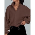 thumbnail image 2 of Anbech Women's Crop Zip Up Jacket Y2K Trendy Long Sleeve Fall Clothes, 2 of 6