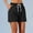 Black, variant on LEBONYARD Shorts for Women Plus Size,Women's Shorts for a Fresh Look,Women's Shorts Pants Summer Elastic Waist Casual Pockets Sport Cargo Shorts Blue S