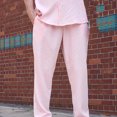 thumbnail image 5 of Ceisia Men's Button-Down Two-Piece Set Short Sleeve Shirt and Matching Pants Casual Outfit Pink XL Gifts for Father, 5 of 9