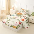 thumbnail image 2 of Erosebridal Garden Flower Twin Sheet Sets for Girls, Floral Butterfly Bedding, 3 Pieces, 1 Flat Sheet 1 Fitted Sheet and 1 Pillowcase, 2 of 5