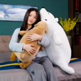 thumbnail image 5 of Oso polar de peluche realista de 27/50/75 cm, bonito cojín de espalda, decoración de cumpleaños para niños y niñas, 5 of 5