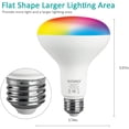 thumbnail image 2 of Bombilla de inundación regulable XODO Smart WiFi BR30 E26 paquete de 2 11W RGB + W LED multicolor, 2 of 3