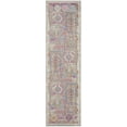 thumbnail image 5 of 2â€™ x 10â€™ Gray Distressed Ornamental Runner Rug, 5 of 11
