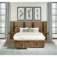 thumbnail image 2 of Terrace Eastern King Wall Panel Storage Bed Ash Brown, 2 of 8