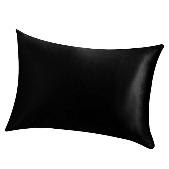 Funda de almohada de satén de lujo de 20'' x 26'' estándar de Estados Unidos Funda de almohada Cabello Negro