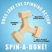 Bullibone Nylon Dog Chew Toy Spin-a-Bone - Interactive Dog Toy, Triggers Natural Instincts, and Improves Oral Health